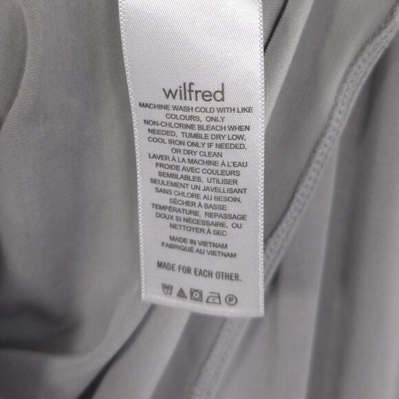 Aritzia Wilfred Women's Bodysuit LARGE Gray Long Sleeve Turtleneck Tencel Stretc - Picture 8 of 8